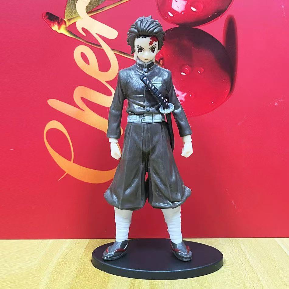 @Anime Demon Slayer Kimetsu no Yaiba Figure Kamado Tanjirou Action Figure Agatsuma Zenitsu Nezuko Warrior PVC Model Toys**