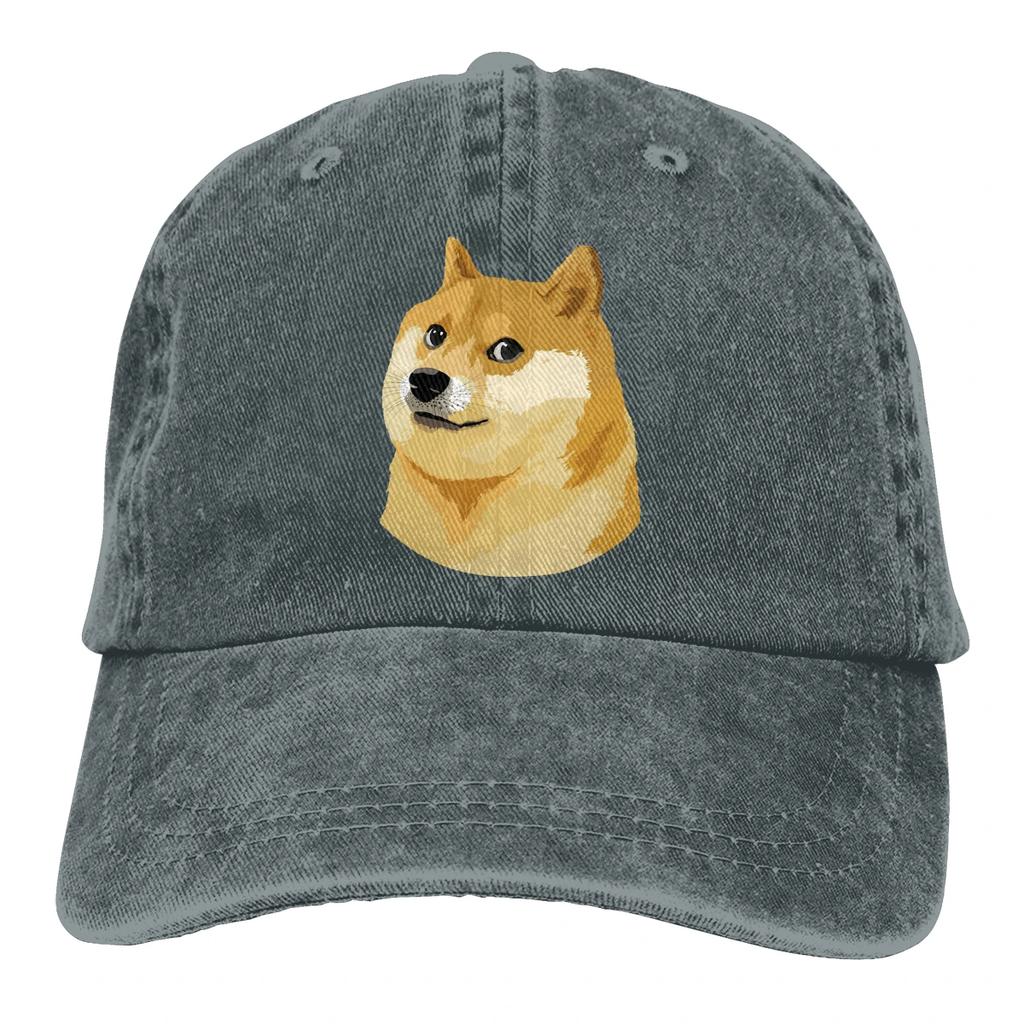 Doge The Baseball Cap Peaked capt Sport Unisex Outdoor Custom Dogecoin Funny Bitcoin Hats