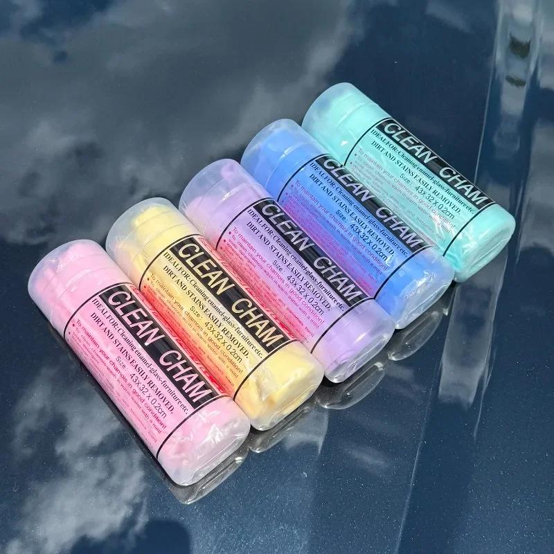 Colorful Car Wash Clean Super Absorbent Towel Magical Fake Chamois Towel 42x32CM Auto Daily Care Cleaning Washing Cloth