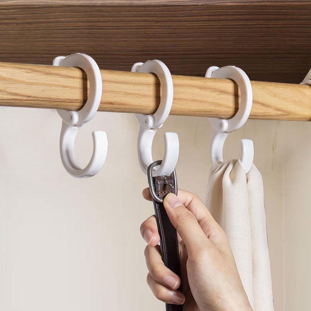 1pcs Windproof S Shaped Hooks Multi-purpose Wardrobe Closet Hook Household Card Position S-hook Ring Buckle With Safety Buckle