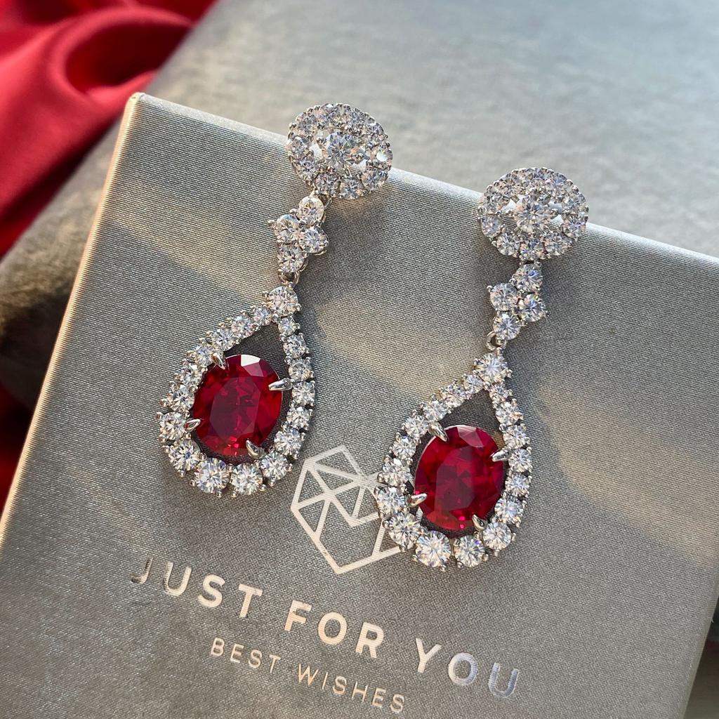 Tancise 925 Sterling Silver Zircon Earrings Drop Earrings for Women Wedding Party Gifts