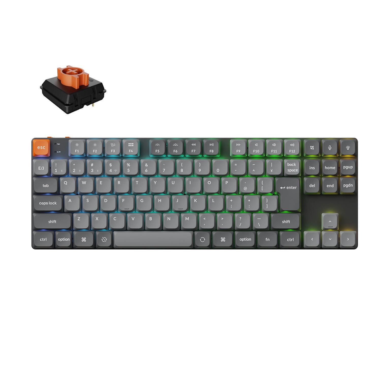 

Keychron K1 Max Wireless Custom Mechanical Bluetooth and Wired QMK Japanese JIS Kana Characters RGB PBT Compatible with Mac and Windows Silent K Pro