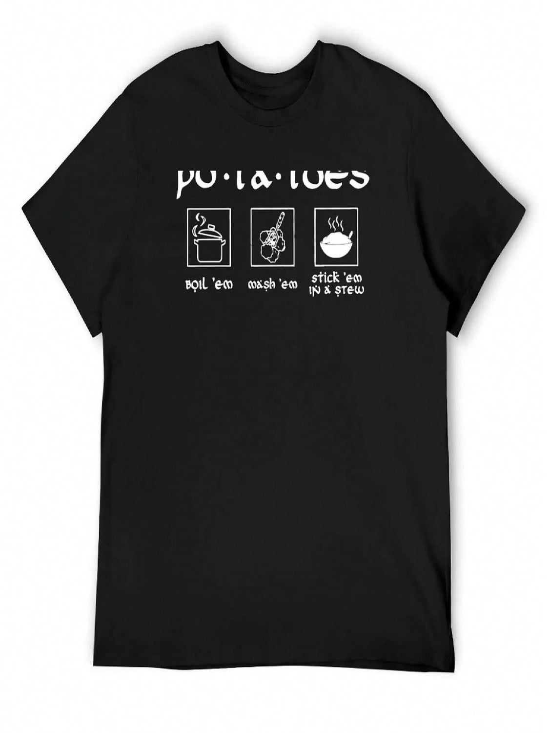 Po-Ta-Toes T-Shirt Blouse Vintage T Shirts Street Wear Rapper Graphic Tees unisex Graphic T-Shirts Hip Hop S