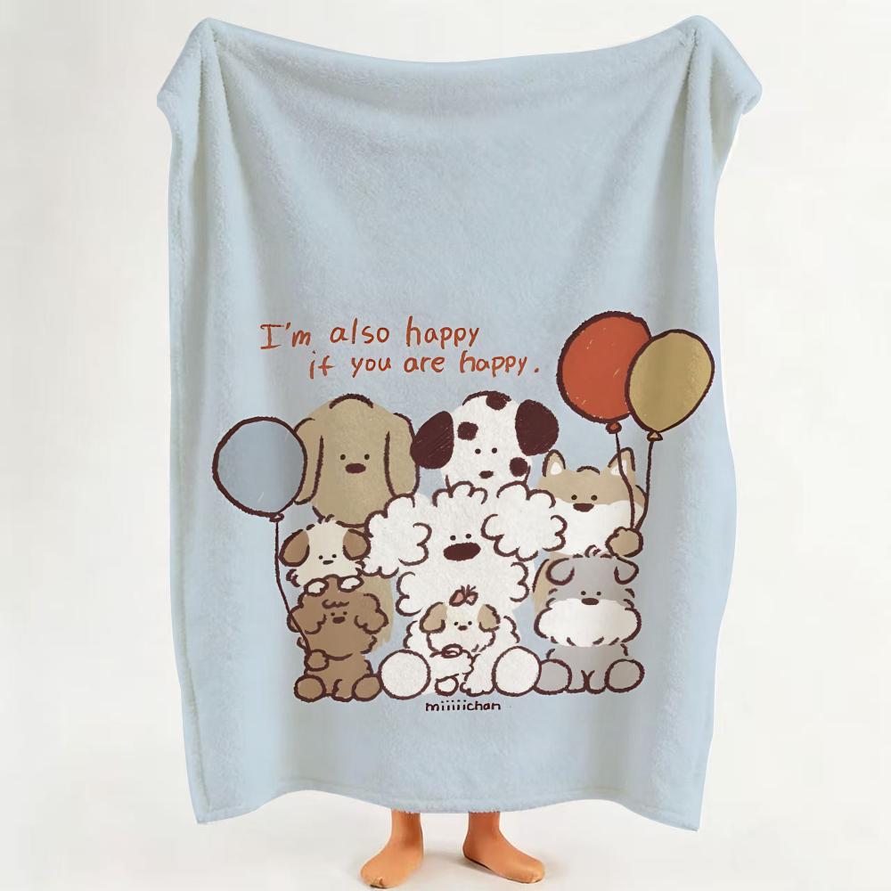 Illustrator Miiiiichan Throw Flannel Throw Blanket Suitable for Sofa Living Room Bedroom