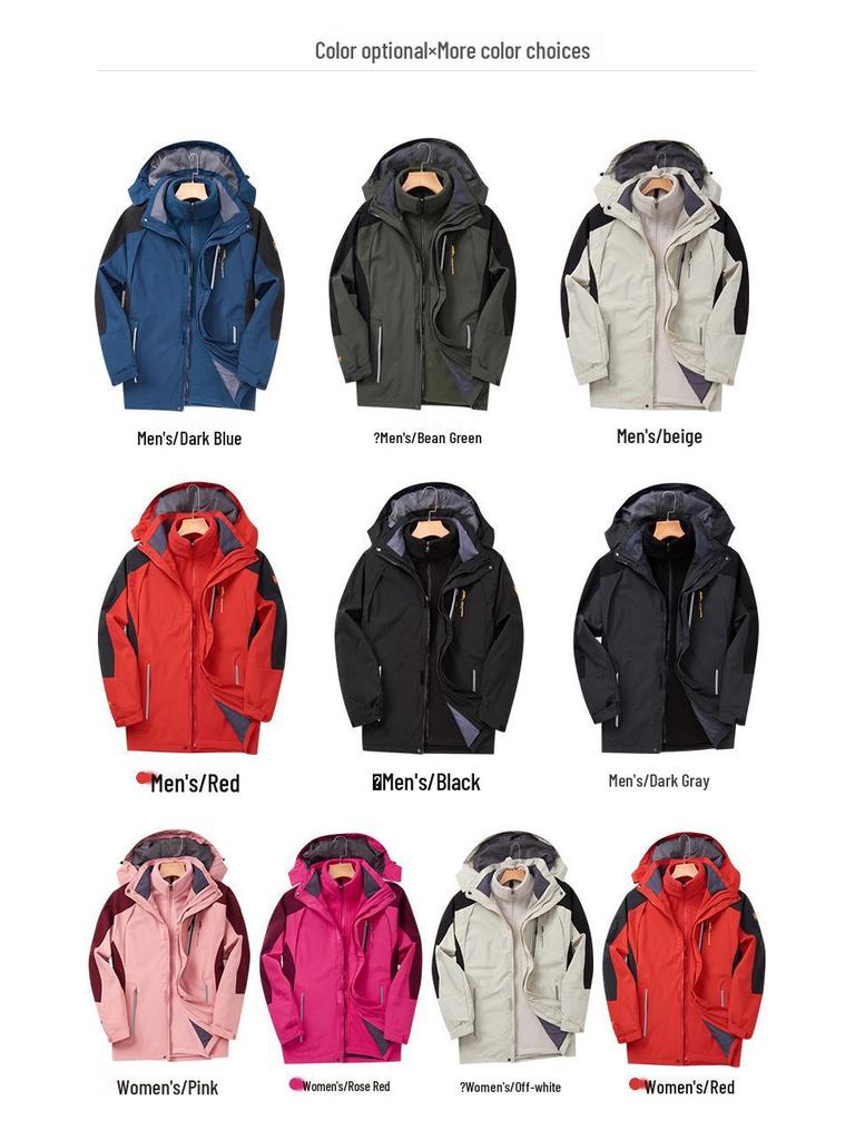 Unisex 3-in-1 Detachable Storm Jacket, Ideal for Cold Weather, Work, and Tibet Travel, Sizes L-8XL