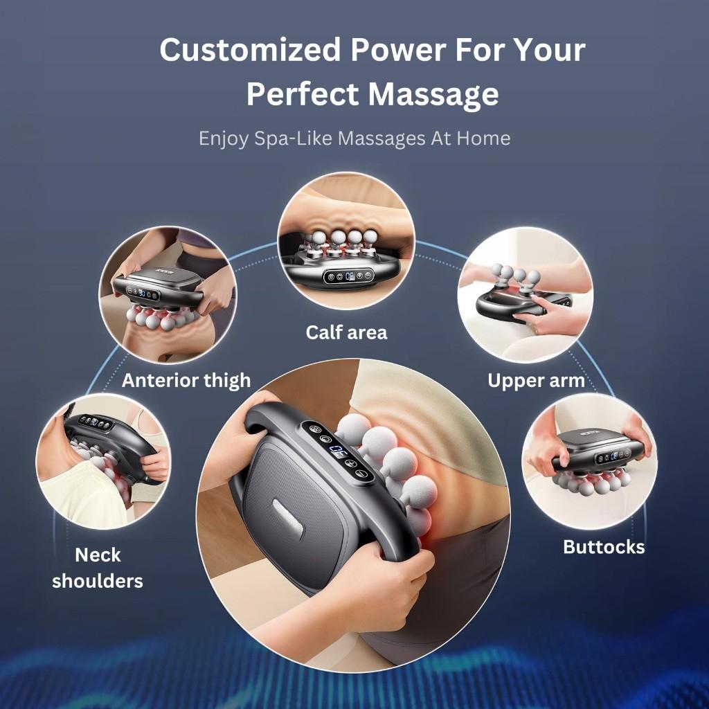 6/8/16 Heads Powerful Wireless Massager Rechargeable Massage Gun High Frequency Vibrate Relaxation Body Massaging Instrument