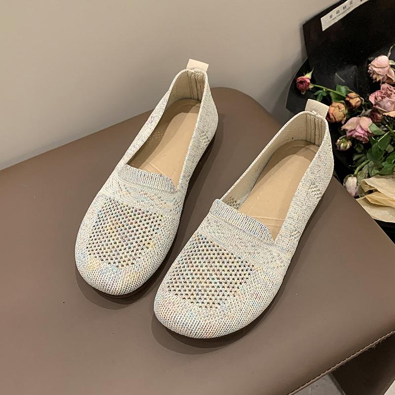 New Mesh Breathable Sneakers Women Breathable Light Slip On Flat Casual Shoes Ladies Loafers Socks Shoes Women Zapatillas Mujer