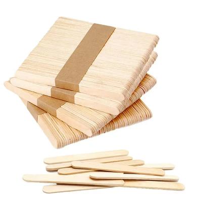 100 Stück Naturholz Eis Eisstiele Holzstäbchen Eis Löffel Handwerk Eis Eiswürfel Lutscher Kuchen Werkzeuge