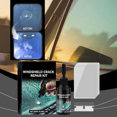 Windshield Crack Kit, Quick Glass Solution, For Windshields, Car, And Rearview Mirrors,20ml