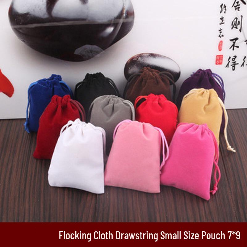 Luxury Velvet Drawstring Pouch for Jewelry, Earphones, Power Bank & More (Small/Large)