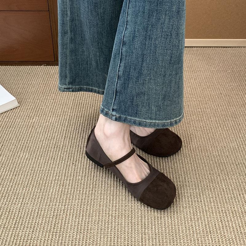 Fashion Soft Fashion Buckle Ladies Mary Janes Flats Shoes Casual Female Shallow Footwear Round Toe Women Ballet Flats Shoes