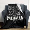 1pc Valhalla Viking Throw Blanket Soft Flannel, Cozy All Season Polyester Perfect for Home, Office