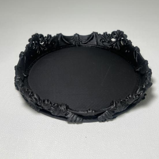 Gotische Sieraden Display Tray 3D Geprint Zwart Trinket Schaal voor Ketting Armband Ring Horloge Vintage Decoratief Dienblad voor Keuken Woonkamer Huisdecoratie