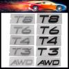 3D Premium T3 T4 T5 T6 T8 V8 AWD for Car Engine Hood Fender Trunk Tail Rear Decal Emblem Badge Sticker