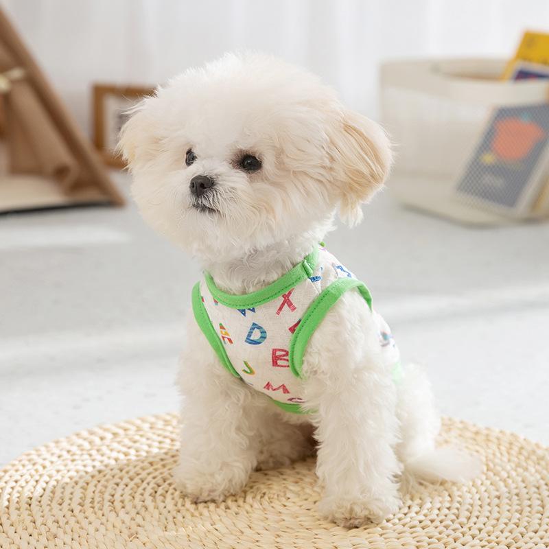 

Full of cool traction vest dog summer clothes teddy French bucket corgi clothing pet summer thin clothing XXL (recommended weight 15-10kg)