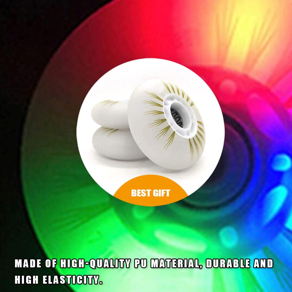 Dětské kolečkové brusle Kolečka LED osvětlení Kluzné PU kolečko na bruslení s ložisky Připevnění k setu skateboardu Začátečník