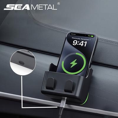 Self Adhesive Car Storage Box Multifunctional Phone Key Coin Holder Hook Organizer Universal Auto Interior Accessories