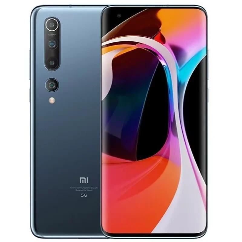 Refurbished Xiaomi 10 RAM 12GB ROM 256GB 5G Smartphone Android 6.67 Inch Qualcomm Snapdragon 865 4780 mAh Global Firmware HyperOS 1.0 108mp