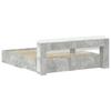 Bed Frame with Storage Space Concrete Grey 200 x 200 cm Engineered Wood
