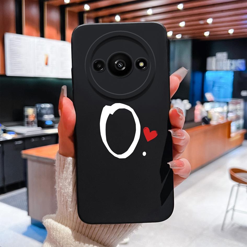 Carcasă de telefon pentru Redmi A3 A1 A2 A4 A5 4A 5A 6A Fashion Simplicity AZ Litere Modele Silicon Lichid Upgrade Lens Protection Cases pentru Redmi Housing