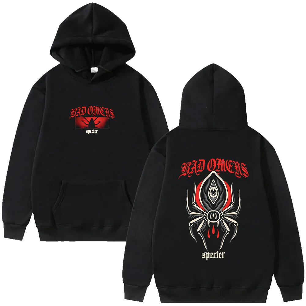 Bad Omens Spider Hoodie Bad Omens New Graphic Print Pullovers Retro Fashion Clothes Unisex Casual Long Sleeve Sweatshirtsv