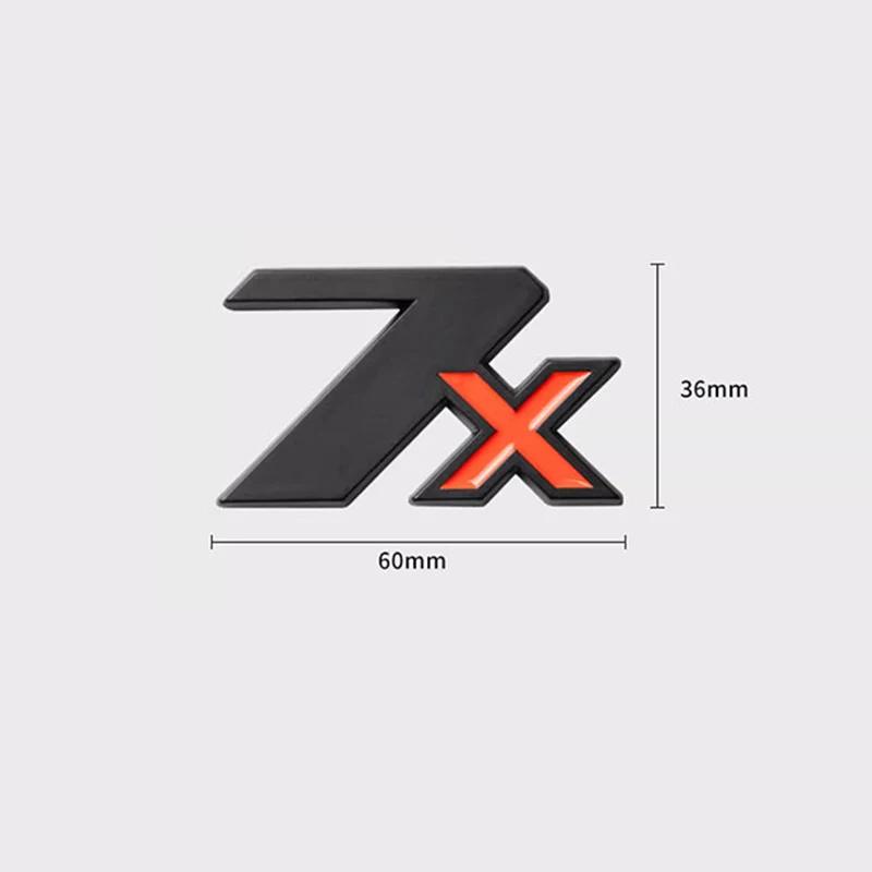 For ZEEKR 7X 2025 2026 Car Trunk Badge Stickers Blackened Rear Badge Sticker Car Creative Stickers Decorative Accessories