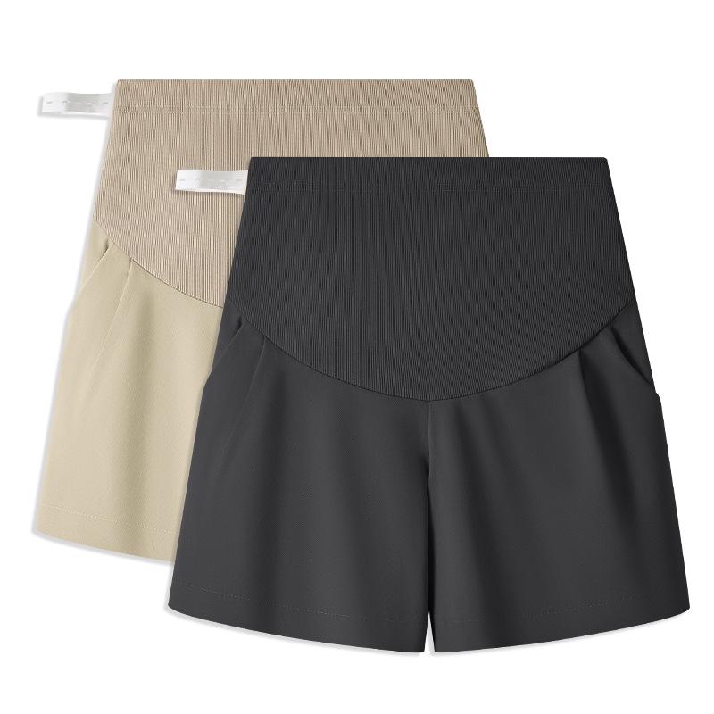 High-Waisted Belly Support Maternity Shorts – Loose, Plus Size, Casual Summer Wear