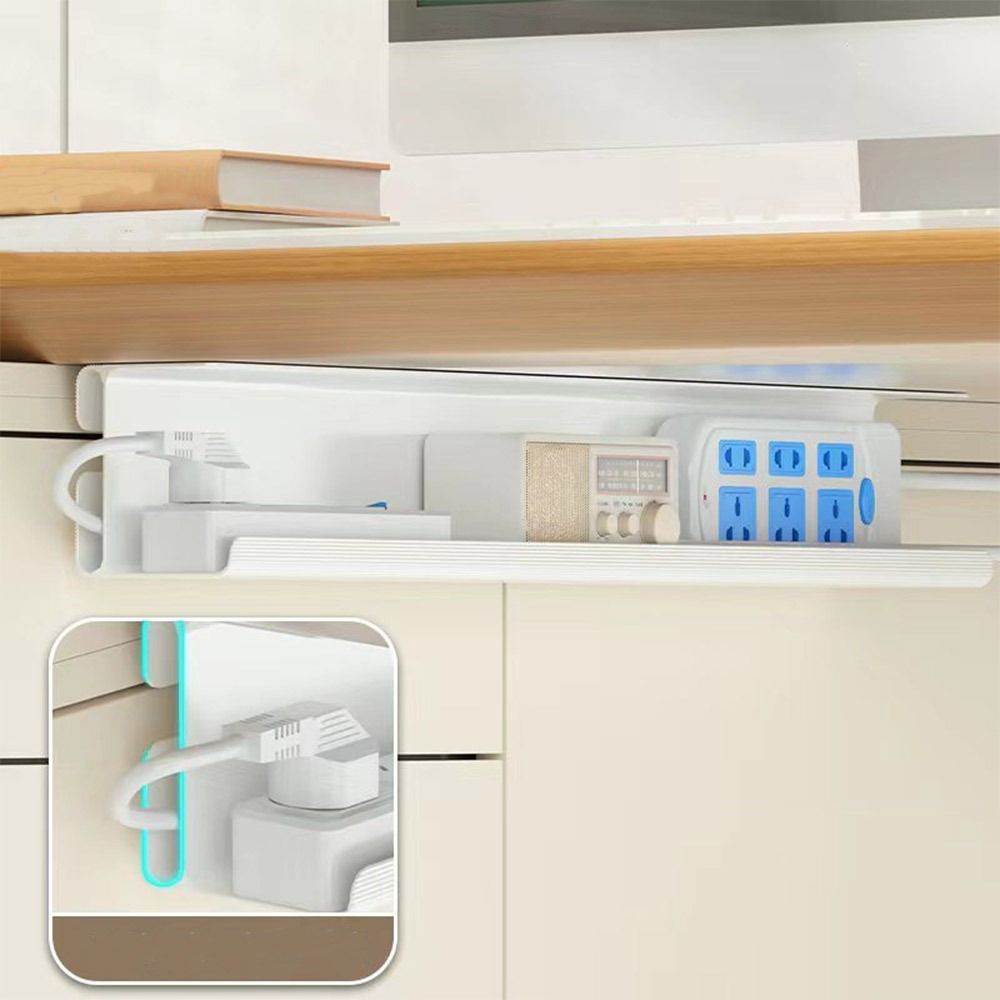 No Trace Under Table Cable Tray Flame Retardant Cable Organizer Cable Management Tray  Home Office