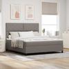Boxspring Bed with Headboard Taupe 180 X 200 Cm Fabric