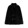 Cappotto in finta pelliccia d'agnello cappotto di peluche ampio e sottile da donna inverno socialite cappotto di cotone stile principessa