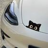 1/2pcs PVC Car Sticker Poor Cat Is Stealing with Big Eyes Watch Vinyl Car Styling Cover Waterproof Decals Interior Accessories