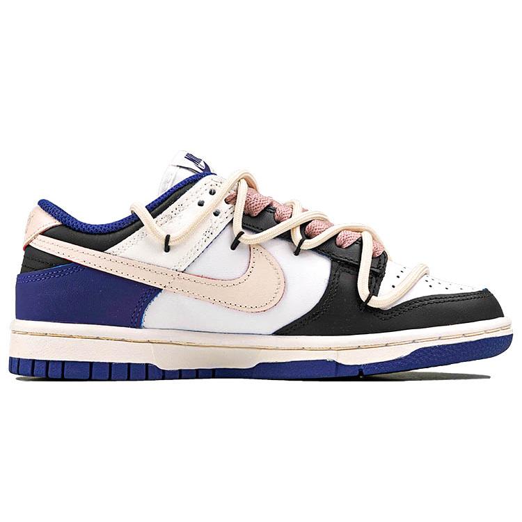 Nike Dunk Low RISK Slip Resistant Abrasion Resistant Low top Skateboard Shoes Women's Blue Pink DD1503-119(Team27-)