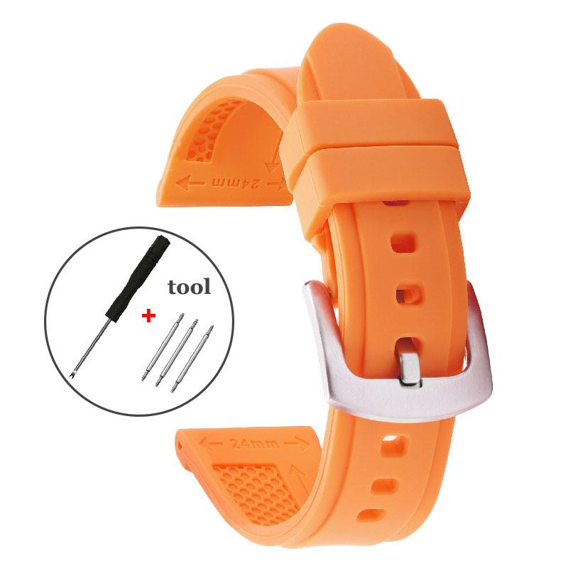 Premium Silicone Wristbands 22mm 24mm 26mm Watch Strap for Paneria Rubber Watchband Waterproof Sport Watch Accessories for Men