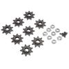 Set di Pignoni per Scooter Elettrico a 9 Denti, Pignoni in Ferro con Diametro Interno 10 mm per Bici, ATV da 47 e 49 , Resistenti all'Usura e Robusti, Semplice
