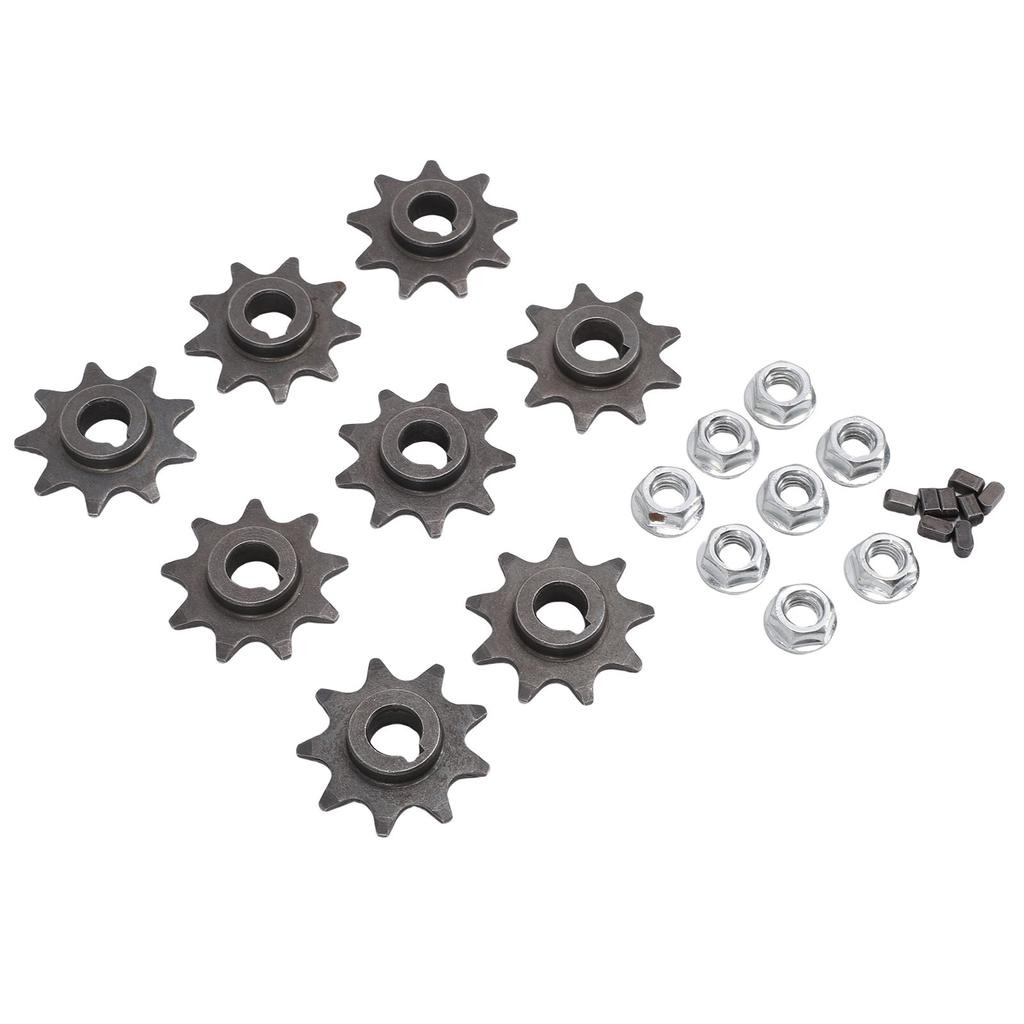 Set di Pignoni per Scooter Elettrico a 9 Denti, Pignoni in Ferro con Diametro Interno 10 mm per Bici, ATV da 47 e 49 , Resistenti all'Usura e Robusti, Semplice