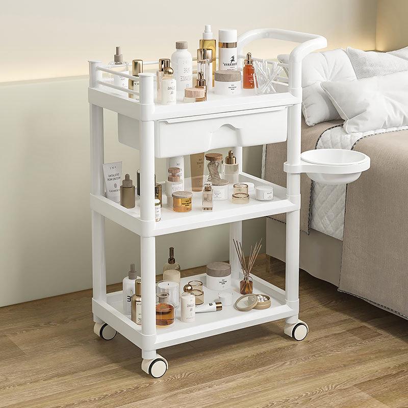 Mehrschichtiger Beauty-Salon- und Pflegewagen mit Schublade