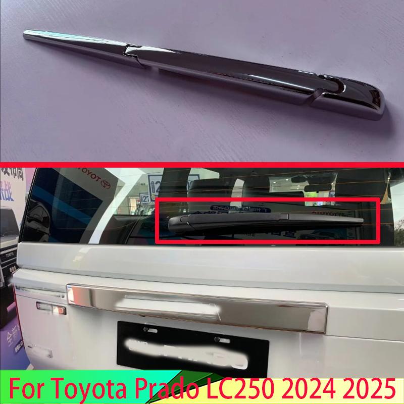 For Toyota Prado LC250 2024 2025 ABS Chrome Rear Window Wiper Arm Blade Cover Trim Overlay Nozzle Molding Garnish
