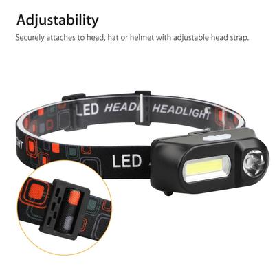 6 Modes USB Rechargeable COB LED Headlamp Headlight Light Torch Flashlight