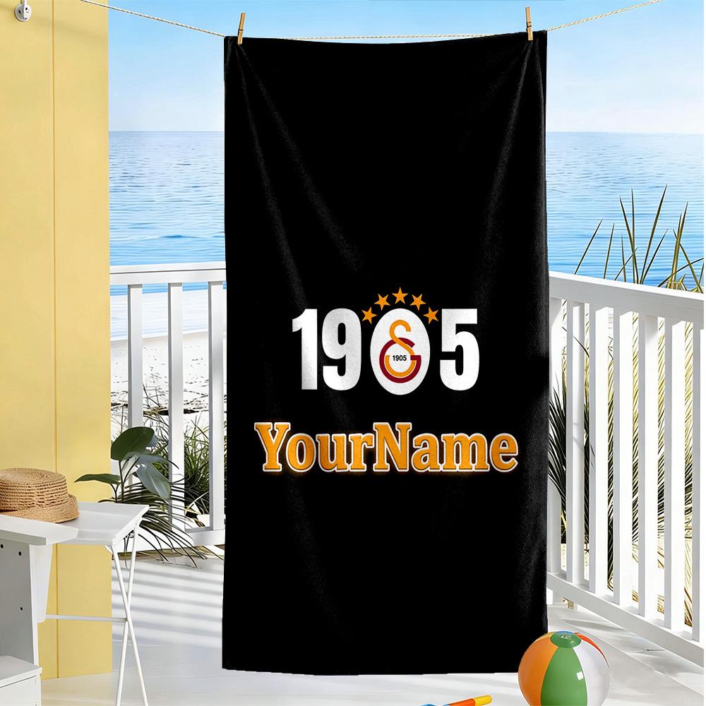 Galatasaray Customized Name Beach Towel Quick-Dry Soft Microfiber Suitable for Sports Travel Swimming Yoga Bathroom Beach And Pool
