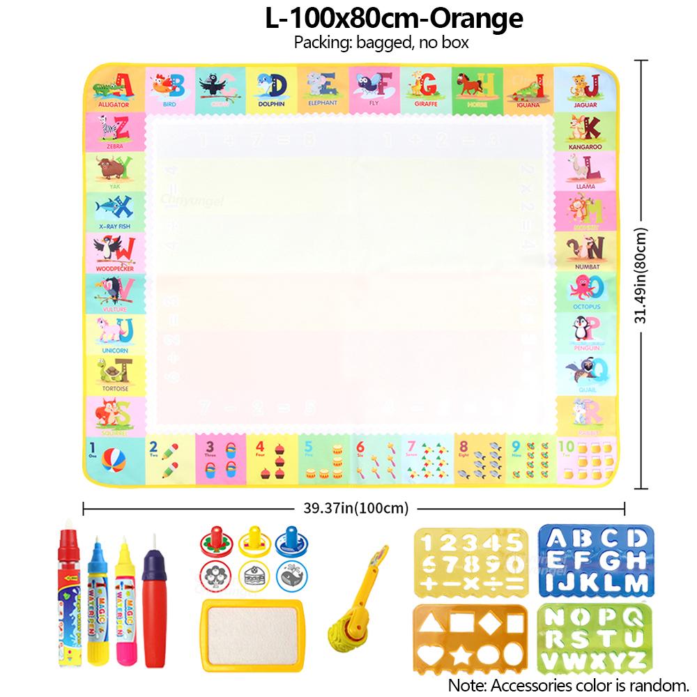 No Mess Magic Water Drawing Mat Doodle Board Reusable Educational Toy With Pens  Stamps Gift For Toddler Boys Girls