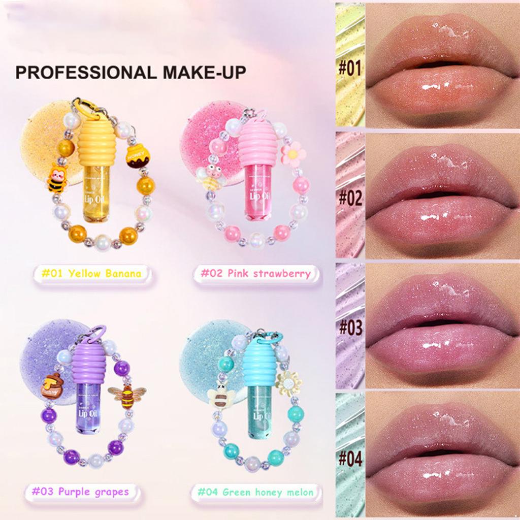 1-Piece Women's Colored Lip Oil with Mirror Finish - Portable Moisturizing Lipstick & Gloss for Hydration