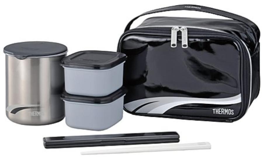 

THERMOS Insulated Lunch 1 Enamel Box, Go, Black, DBP-501 E-BK чёрный