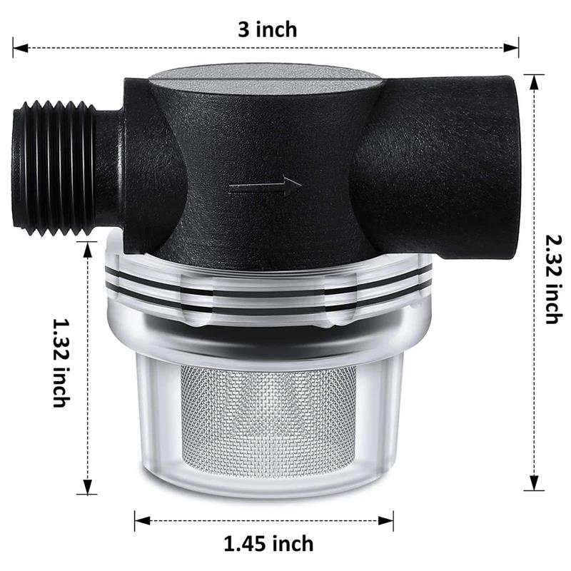 Inline Filter Strainer Gardening Water Hose Mesh Screen Filter Plumbing Strainers Water Filter Attachment for RV Camper LawnGood product
