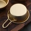 1Pc Gold Color Korean Traditional Aluminum Round Rice Bowl Wine Cup with Handle for Makgeolli Korean Wine Cup