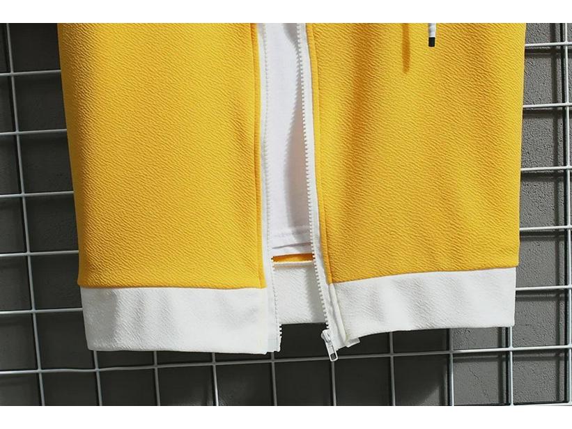 Pánská slim fit mikina na zip s kapucí - Korejský styl jarní/letní ležérní nošení