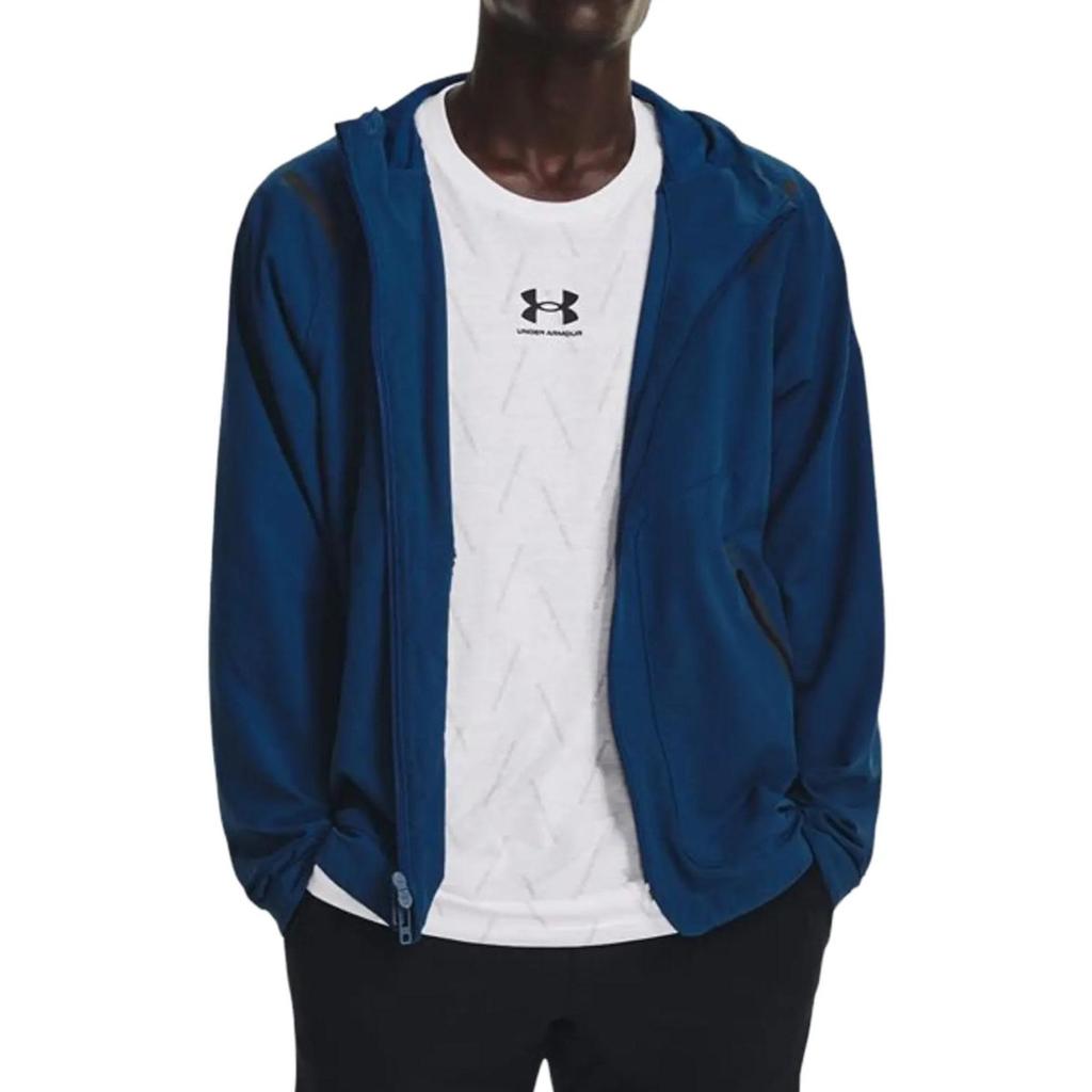 Under Armour Team Solid Color Casual Long Sleeve Jacket Men Jacket Blue 1370494-426