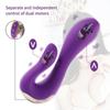 Vibrator de iepure punct G cu funcție de încălzire, ureche de iepure pentru stimularea clitorisului punct G, vibrator vibrator rezistent la apă