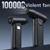 High Speed Rechargeable Handheld Fan 100000 RPM Featuring 5 Adjusted Speeds Turbos Mode And Long Terms 5000mAh Battery