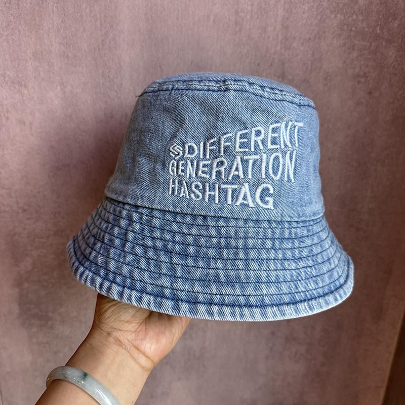 Letter Different Generation Hashtag Embroidered Fisherman Hat Outdoor Activities