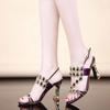 High Heels Sandalen Damen Sommerschuhe Frau Partyschuhe Mode Damen Sandalen Quadratischer Absatz 7cm
